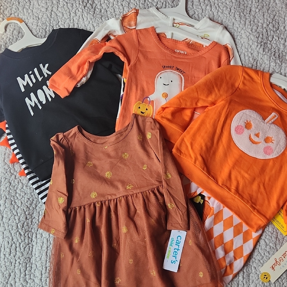 Halloween, Carter's Baby Halloween Pajamas And Outfits, Baby Thanksgiving Dress - Picture 1 of 13